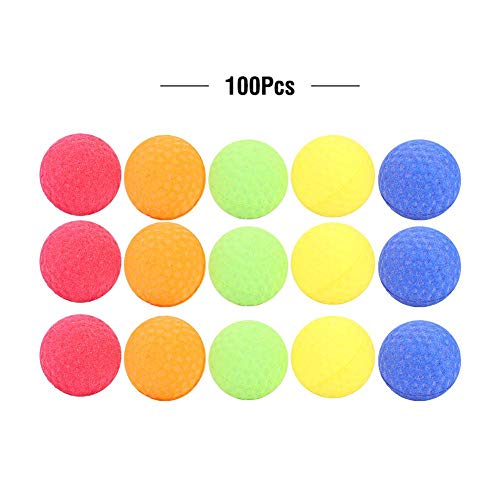 Bola de bala macia ZJchao, 100 peças, bolas de bala macias coloridas para refil de armas Rival Zeus