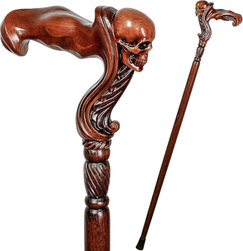 Elegante bastón de madera tallada con animales para mayor comodidad y apoyo, regalo asequible para hombres y mujeres