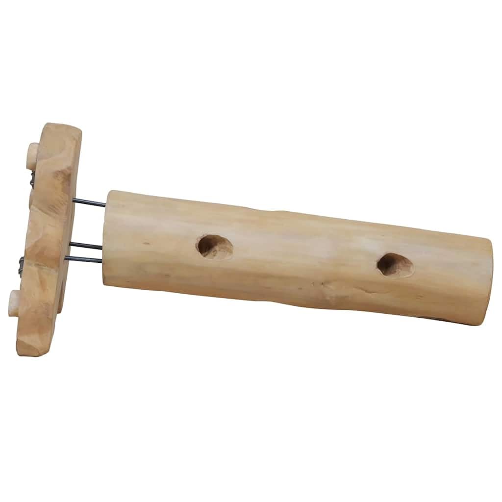 Portabottiglie per 8 bottiglie in legno massiccio di teak, 40 x 30 x 80 cm, fatto a mano, stabile, con ferro, portabottiglie per cucina, sala da pranzo, soggiorno, elegante conservazione e