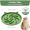 2Pcs Silicone Slow Feeder Cat Bowl,Puzzle Feeder Cat,Interactive Toys，Slow Feeding cat Bowl Suitable for All Dry and Wet Foods,Easy to Clean Silicone Bowls (Green and Blue) #4