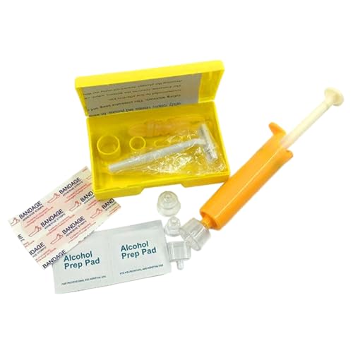 Kalastussaari Insektenwanzen Bienenstechen Schlangenbissextraktorsaug -Kit, Insekten -Biss -Saugwerkzeug mit Tasse und Speicherbox für Wandercampingzubehör und Essentials