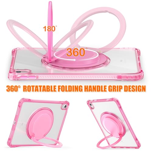 Protection iPad 10e génération 2022 robuste rose transparente 11"