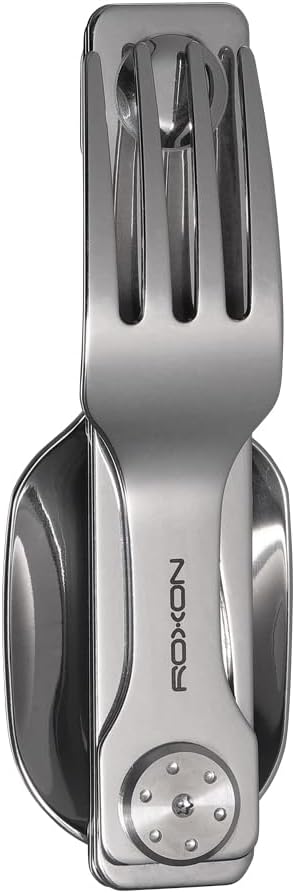 C2 Camping Utensil 2 in 1 Detachable Folding Cutlery with Fork & Spoon for Outdoor, Camping, Hiking, Easy to Carry Highly Practical Tableware