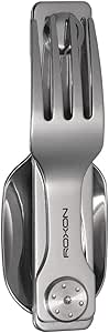 Roxon C2 Camping Utensil, 2 in 1 Detachable Folding Cutlery with Fork &amp; Spoon for Outdoor, Camping, Hiking, Easy to Carry Highly Practical Tableware