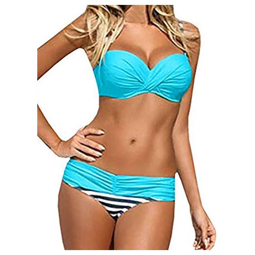 ESPRIT Damen Jasmine Beach uw mf Bikinioberteil, Blau (Ink 415), 90E(Herstellergröße: 44 E) 3 GOSOPIN Damen Bikini Zweiteilige Badeanzug Bademode Push Up Strandkleidung Bikinioberteil Bikini Set,Blau,XL