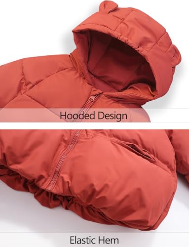 Happy Cherry Toddler Down Jacket Boys Girls Long Sleeve Hooded Windproof Snow Winter Coat Warm Outerwear3