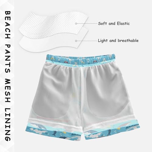 senya Boat Whale Boys Swim Trunks Toddler Shorts Swimwear Boardshorts4