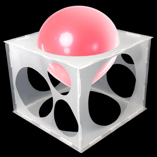 11 Holes Plastic Balloon Sizer Cube Box Collapsible 2-10 Inch Balloon Sizer Cube Boxs Size Measurement Tools for Balloons Decorations Arches