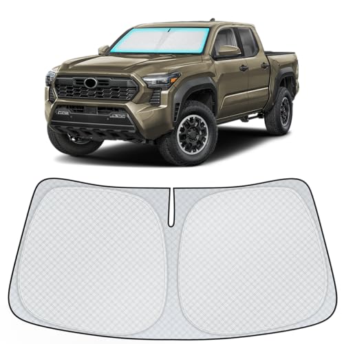 INSAUTO Windshield Sun Shade for 2016-2024 2026 Toyota Tacoma Accessories, [Upgraded 7-Layer Protection], Foldable Front Windshield Sunshade, Block Out UV Rays & Heat, Keep Car Cool