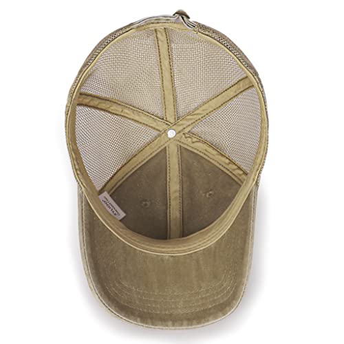 Zylioo XX-Large Washed Trucker Caps Hats for Big Heads,Vintage Mesh Baseball Cap, Summer Running Cap UV Protection Sport Hats