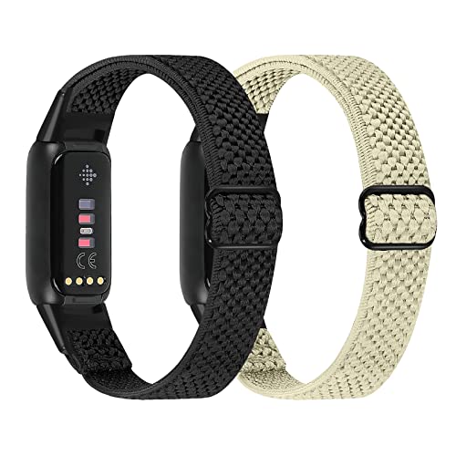 Runostrich �R���p�`�u�� Fitbit Luxe/Fitbit Luxe Special Edition SE �i�C�����e���X�|�[�c�o���h�����p�X�g���b�`�o���h �X�g���b�v �����\�ȐL�k���x���g �y�� �ʋC�� �X�gfor Fitbit Luxe