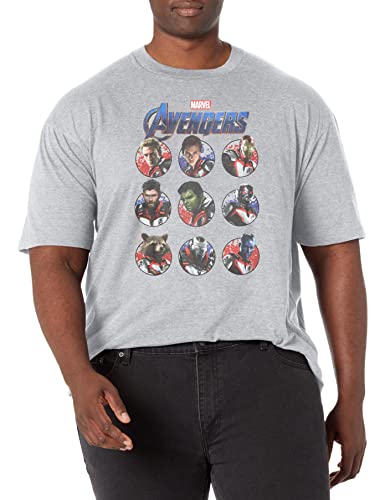 Marvel Heroic Group T-shirt homme col indéformable coton épais