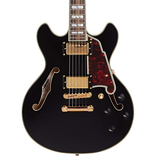 D'angelico Electric 6 String Acoustic Guitar, Right, Black (Daeminidcsbkgs) #TOP2