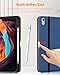 DTTO for iPad (A16) 11th Generation Case 11 Inch 2025, iPad 10th Generation Case 10.9 Inch 2022, Premium Leather Business Folio Stand Cover with Pencil Holder - Auto Wake/Sleep, Abyss Blue
