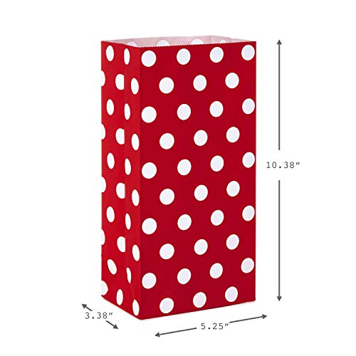Hallmark Red Party Favor And Wrapped Treat Bags, Assorted Designs (30 Ct., 10 Each Of Chevron, White Dots, Solid) For Christmas, Valentines Day, Sweetest Day, May Day, Mothers Day, Care Packages #TOP4