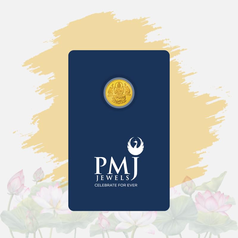 Image of PMJ 24KT (999.9) Gold Coin 0.5 Gram | Pure Gold Coin for Dhanteras, Diwali, Wedding and Birthday | 24 Karat Investment Coin in Secure Packaging | Auspicious Festive Gifting