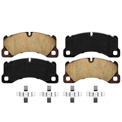 Image of Detroit Axle - Front Brake Pads for Volkswagen Touareg Porsche Cayenne Panamera, Ceramic Brake Pads w /Hardware Replacement