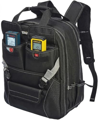 Image of HENNY BAGS Tools Bag Durable 51-Pocket Tool Bag Tool Backpack Premium 1680D Ballistic PVC-Coated Oxford Fabric Tools Bag Multipurpose Storage for Electricians & Technicians Organizer Tool Bag Backpack
