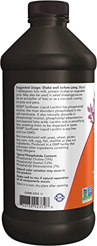 Now Foods, Sunflower Liquid Lecithin, 16 Fl Oz (Pack Of 5) #TOP2