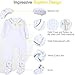 HAPIU Baby Boy Baptism Outfit with Hat Christening Outfit-Cross Detail, 6-9M, Pure White