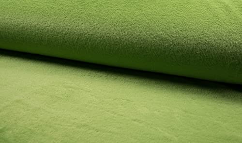 Tissu en fausse fourrure au rouleau vert citron doux de 10m x 150cm