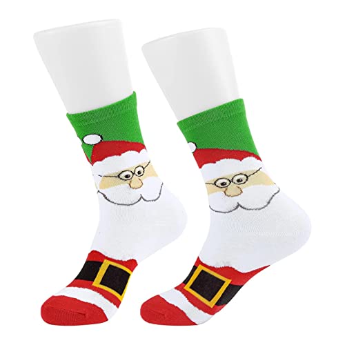12 Pairs Women's Christmas Crew Socks - Cozy Cotton Knit Xmas Socks - Assorted Styles - Cute Novelty Gifts