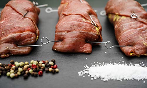 Rostfrei Rouladennadeln 30er oder 20er Set, Dieses Set besteht aus 30 spülmaschinengeigneten Rouladenspieße aus Edelstahl, perfekt für die die Zubereitung von Rouladen jeglicher Art (30 Stück) Cover