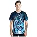 XIOUOUSD Dragon Oriental Impression 3D Hommes T-Shirt 2021 été O Cou à Manches Courtes t-Shirts Hauts Style Chinois 2 5XL