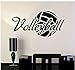 Produktbild Vinyl Wandtattoo Volleyball Ball Wort Sport Aufkleber Wandbild 27x57cm