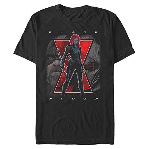 Marvel Unisex svart Widow-Big Three Organic Short Sleeve t-shirt, L, svart, L