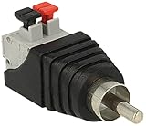 Pitch 5,0 mm Delock 65566 Adapter Terminalblock mit Drucktaste > Cinch Stecker