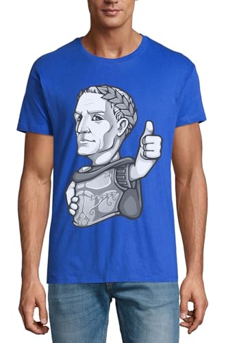T-shirt homme bleu royal décontracté Julius Caesar idéal pour vos sorties urbaines
