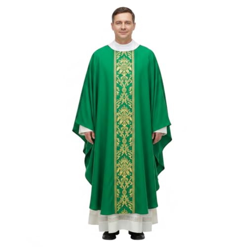 Robe vintage gothique et chasuble d'église pour pasteur et célébrant