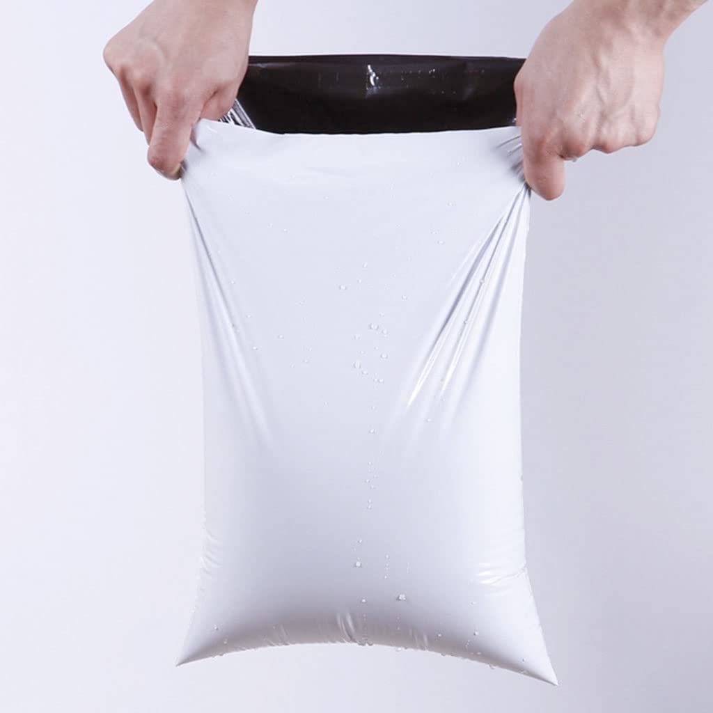 Bolsa de mensajería Blanca, for Sobres exprés, Bolsas de Correo, Bolsas de envío, Bolsas de plástico con Sello Autoadhesivo, 50 Unidades(50x60cm 50pcs)