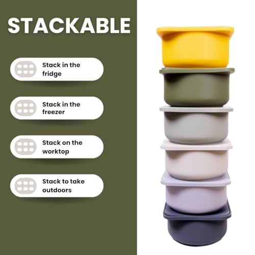Babadoh Large Silicone Pizza Dough Proofing Containers with Lids | Essential Pizza Making Tools | Set of 3 | Dough Colour | Large Size (Create 12"-16") - Image 5