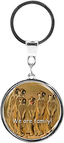 Preisvergleich Produktbild metALUm / Schlüsselanhänger Rund Metall Erdmännchen 6613002