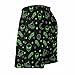 Meaudiwes Summer Beach Shorts for Men, Fashion Quick Dry Board Shorts Green Alien Moon Planet Black Lightweight Swim Trunks with Drawstring (M)