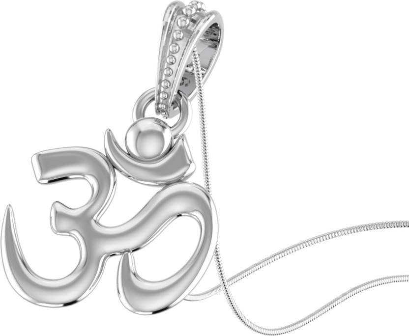 Pendentif Om en argent sterling 925 authentique médaillon mixte durable