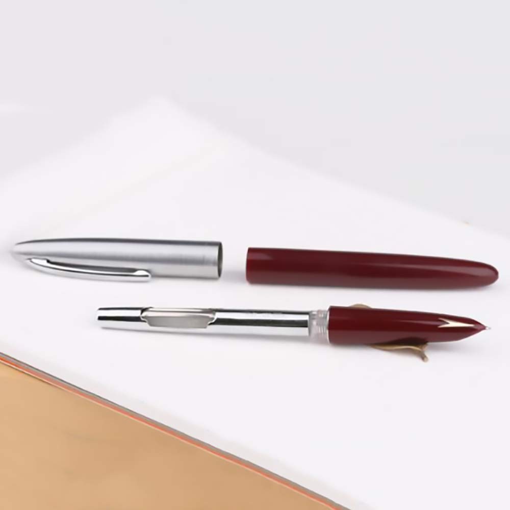 Hero 329-2, set di 3 penne stilografiche, pennino fine con diversi colori (nero, rosso, verde)