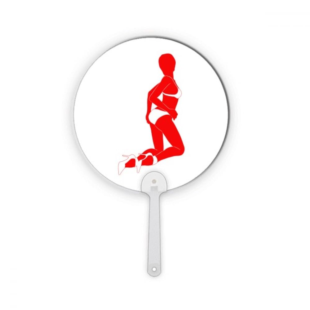 Éventail portable Bikini rouge pour se rafraîchir en terrasse ou à la plage