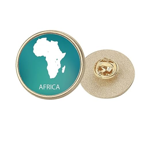 Broche continent africain en métal doré au fini brillant haut de gamme taille M