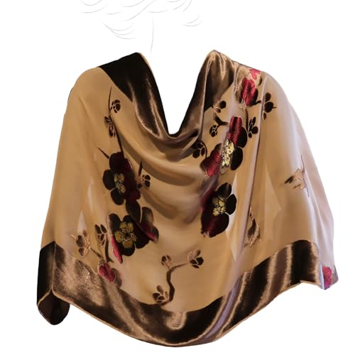 Silk Base Burn-out Velvet Shawl, 71