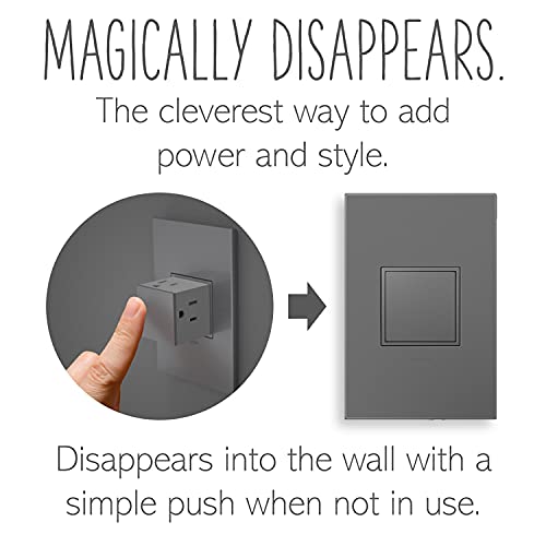 Legrand adorne 15Amp 1-Gang Pop Outlet in Magensium with Matching Wall Plate, 4-Pack, ARPTR151GM2WP by adorne - Used condition - US$119.15