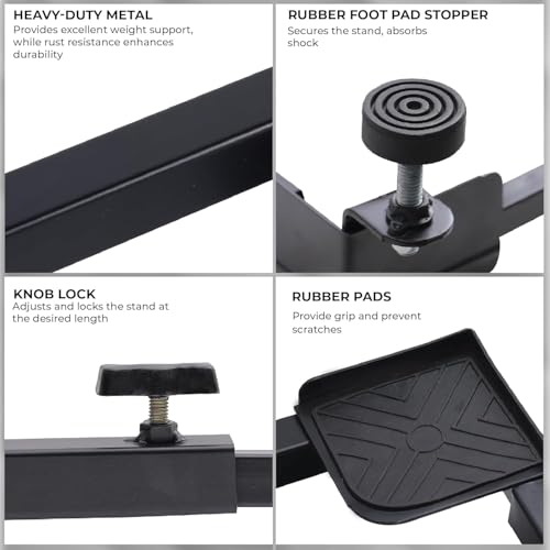 Image of Amazon Basics Washing Machine Stand- Adjustable Metal Trolley with Wheels for Home with 4 Anti Vibration Rubber Grips- Stands Upto 180 Kg Weight, Also Suitable for Dishwasher, Air Cooler