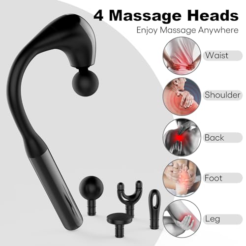 Massage-Gun-with-Extended-Handle-Revolutionary-U-Shaped-Back-Massager-for-Pain-Relief-Deep-Tissue-Body-Massager-for-NeckShoulderLeg-Reach-Every-Muscle-with-Ease