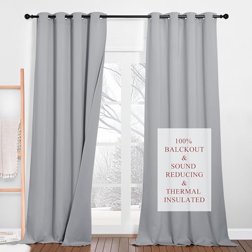 PONY DANCE Cortinas Opacas Grises 132x240 CM