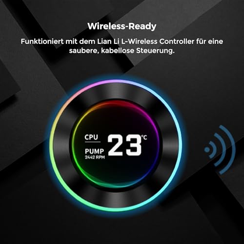 Image of LIAN LI Hydroshift II LCD-C 360CL with UNI Fan CL Wireless Liquid Cooler -Black ||Intel : LGA1700 1851 & AMD : AM4 AM5 (FDB)- G89.GHS2LCD36RB.in