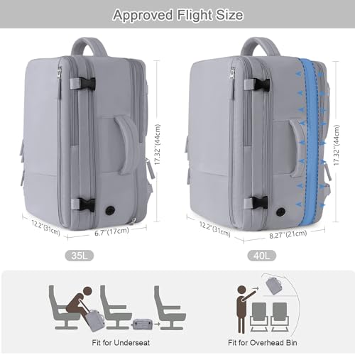 Image of Sinaliy Travel Backpack for Men and Women, 17 Inch Laptop Backpack