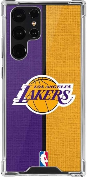 Skinit Clear Phone Case Compatible with Galaxy S22 Ultra - Officially Licensed NBA Los Angeles Lakers Canvas Design