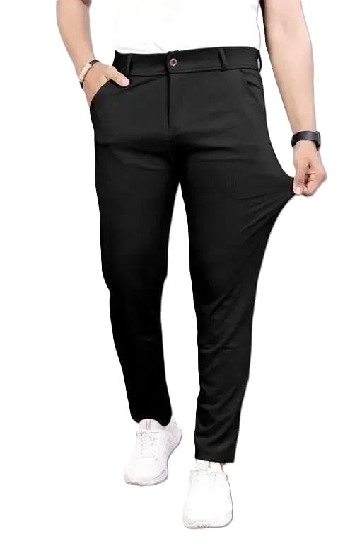 S_E_Men’s Formal Trousers – Stretchable Regular Solid Pants | Lightweight Comfortable Daily Use-picture-35
